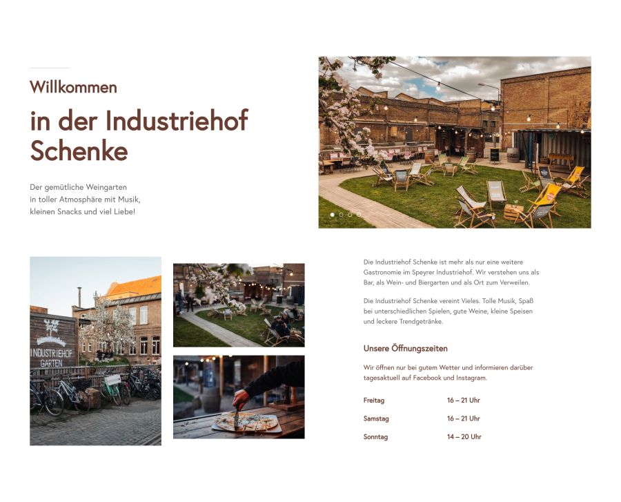 Webseite Industriehof Schenke