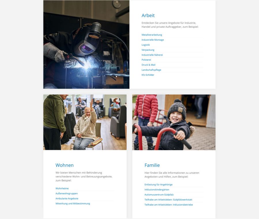 Webseite Lebenshilfe Südliche Weinstraße