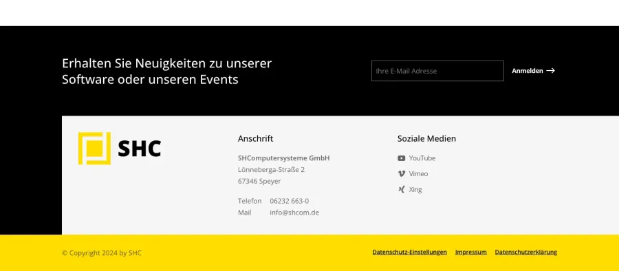 Webseite SH Computersysteme