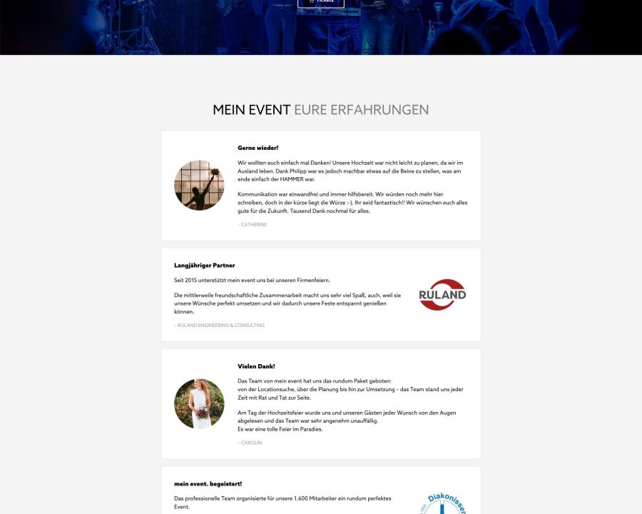 Webseite mein event