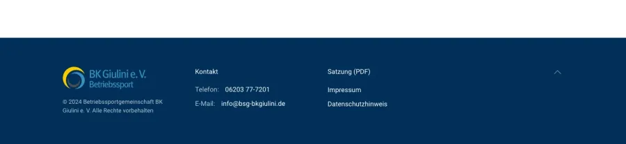 Webseite Betriebssport BK Giulini