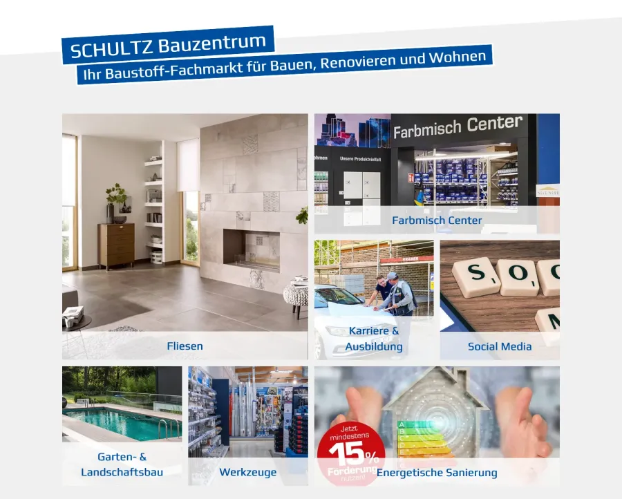 Webseite Schultz Bauzentrum