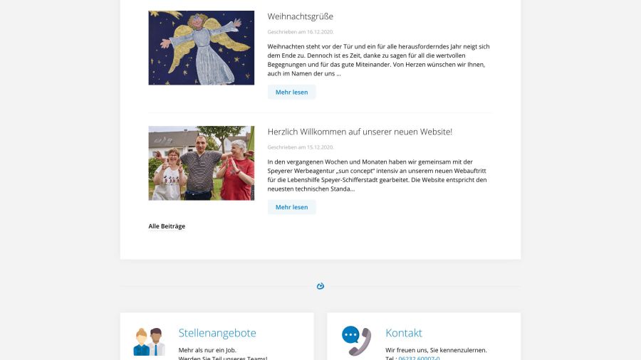 Webseite Lebenshilfe Speyer Schifferstadt