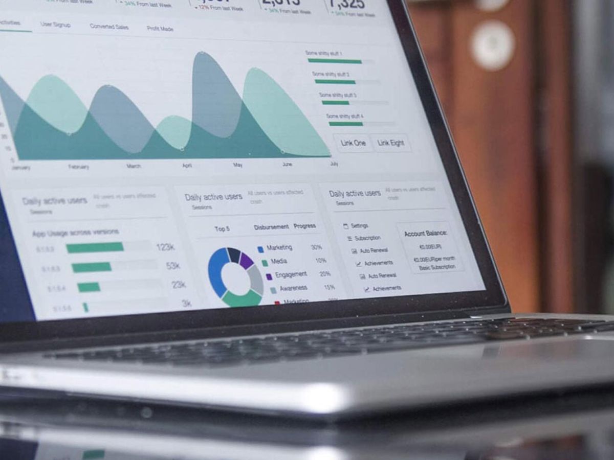 Bildschirm mit Analysewerten
