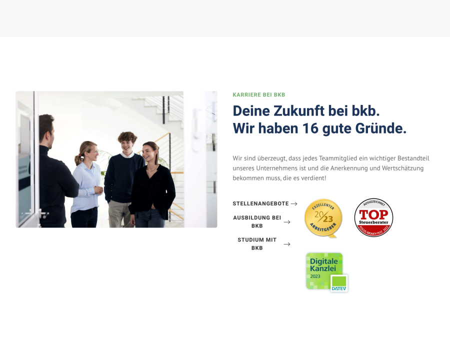 Webseite bkb GmbH