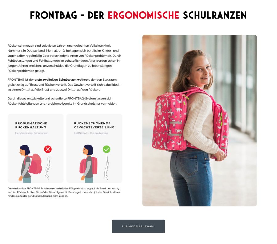 Webseite Frontbag