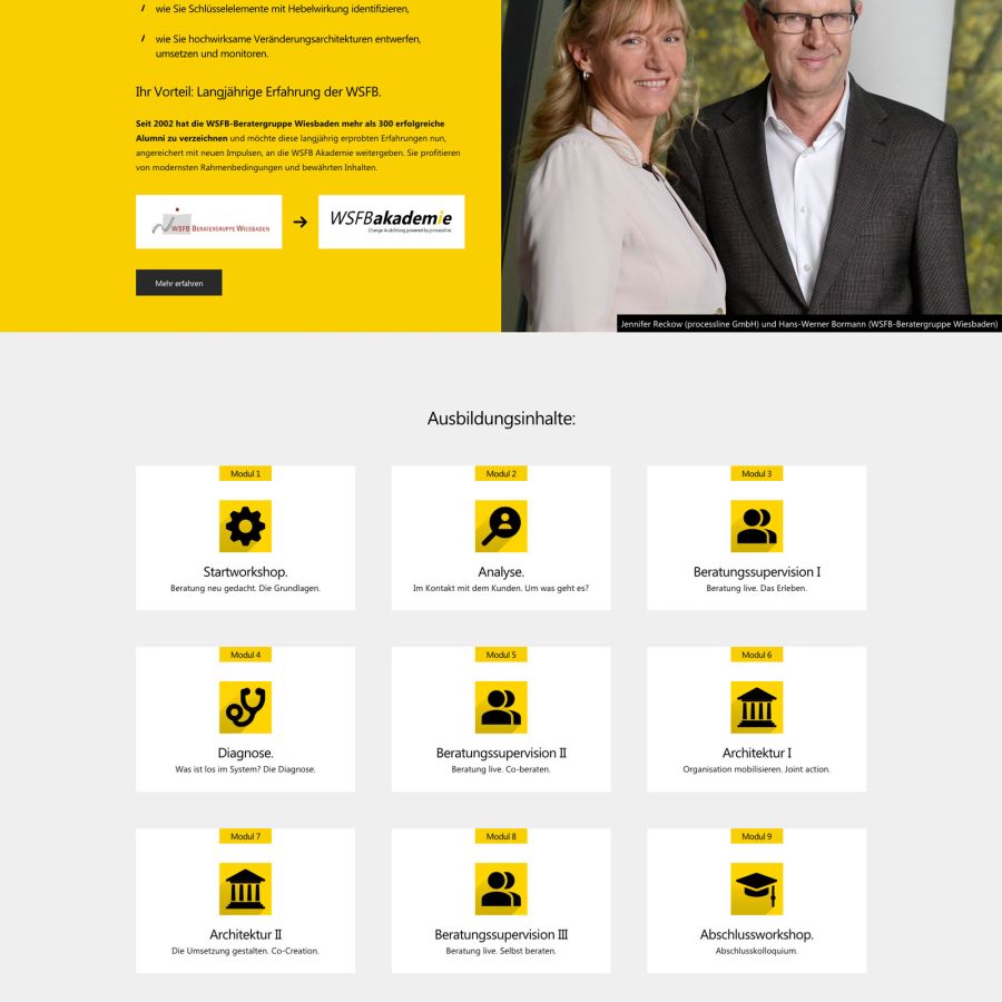 Webseite WSFB Akademie