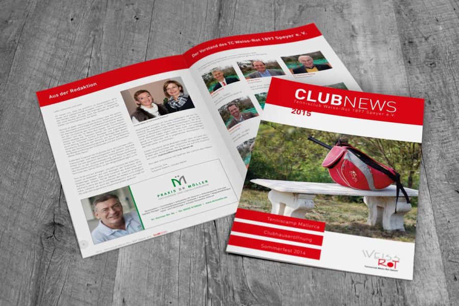 Print für Tennisclub Clubzeitschrift