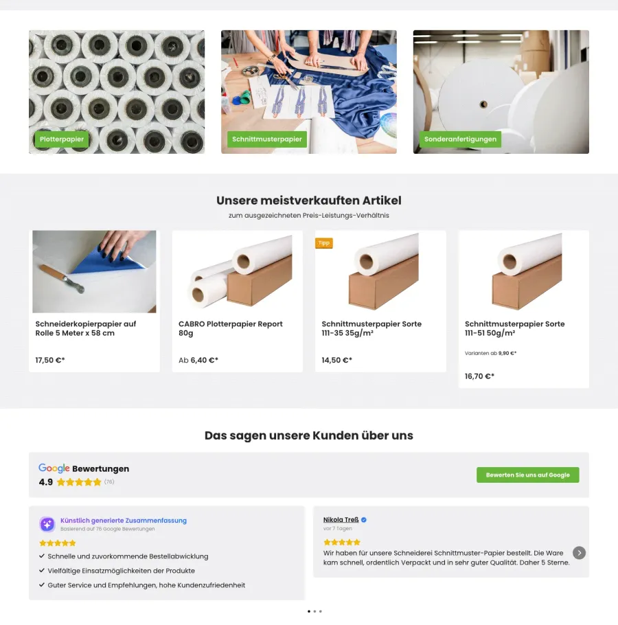 Webseite Stoeffler Shop
