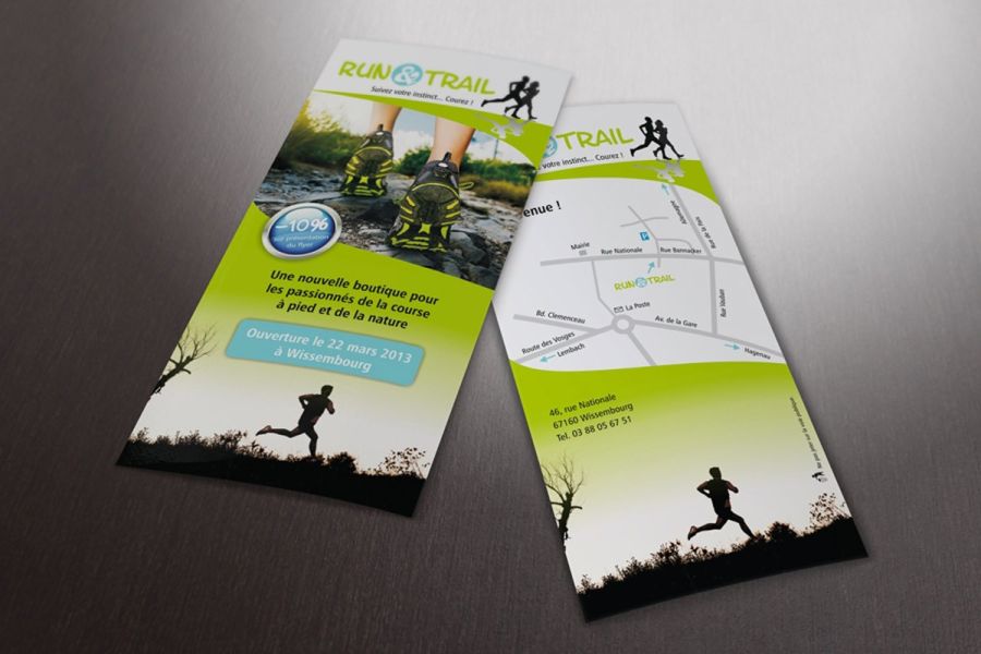 Print für Run Trail Endverbraucherflyer