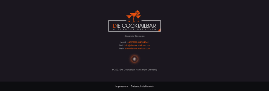 Webseite Die Cocktailbar