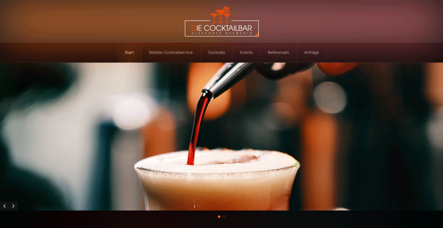 Webseite Die Cocktailbar