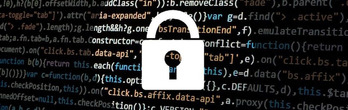 Programmcode und ein Schloss