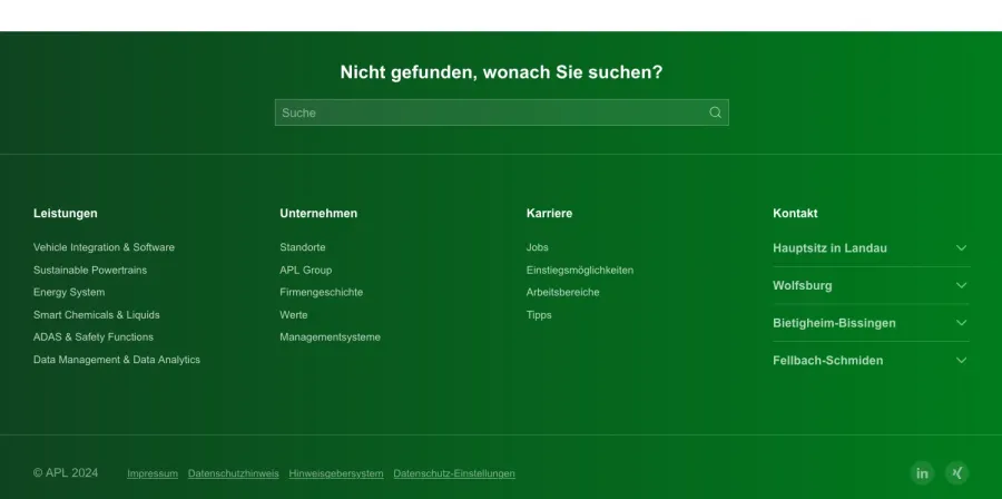 Webseite APL