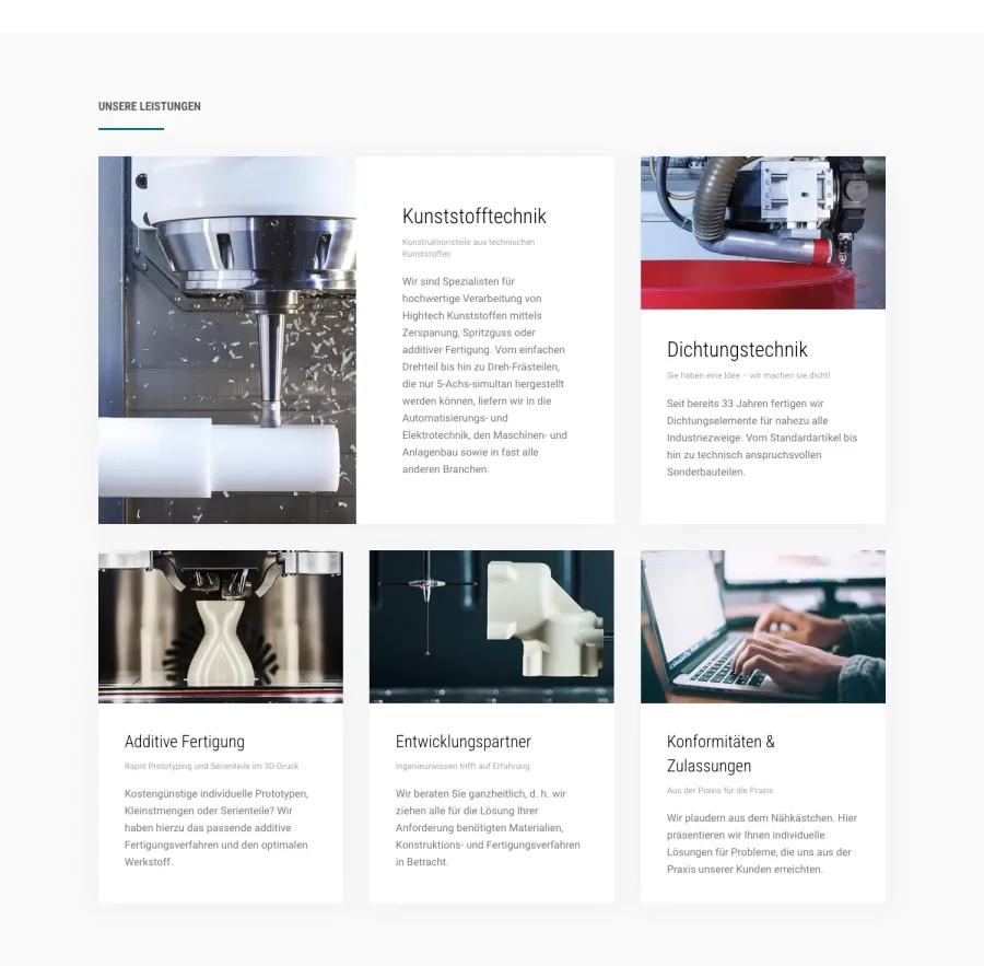 Webseite Hänssler Kunststoff & Dichtungstechnik