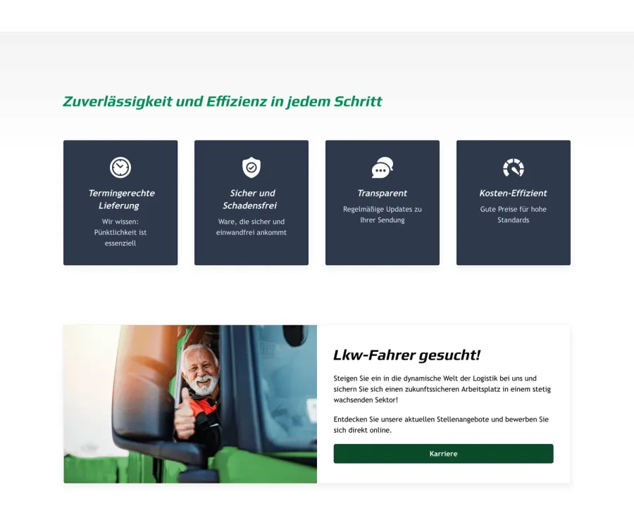 Webseite MeLo – Menrath Logistik