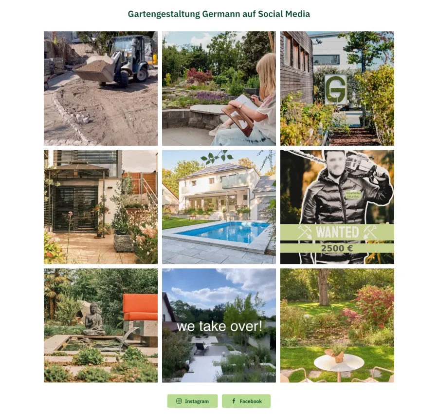 Webseite Gartengestaltung Germann