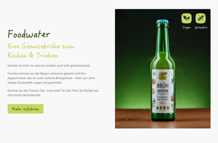 Webseite Foodwater