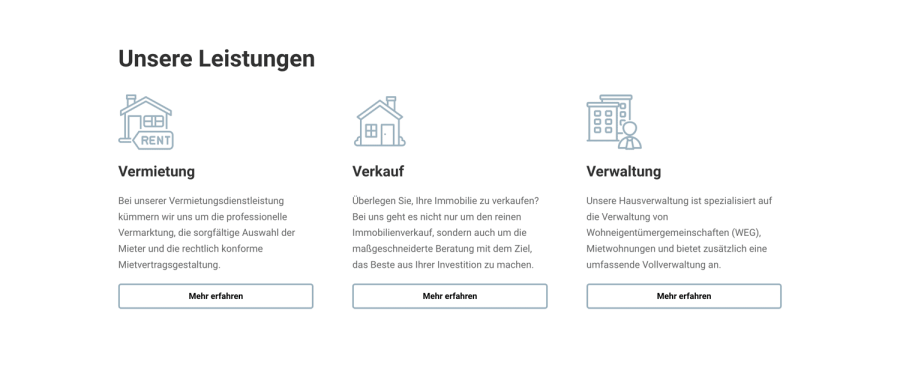 Webseite Immotevo