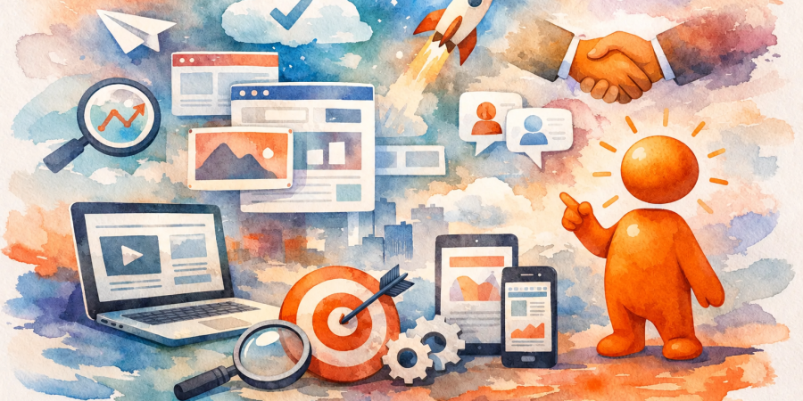Blog Beitragsbild zu: 10 beste B2B Website Elemente
